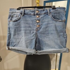 Women's Old Navy Button Fly Denim Shorts - Size 14